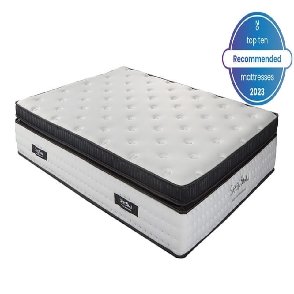 image 1 of SleepSoul Luna 1000 Pocket Memory Pillow Top Mattress White | Single