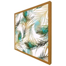 Imprints peacock feathers (Picutre Frame) Brown | Oak | M