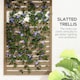 image 5 of Outsunny Wall Mounted Plant Stands Set of 2 with Shelves and Slatted Trellis