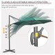 image 4 of Outsunny 3 x 3m Cantilever Parasol with Cross Base, Garden Umbrella with 360 Rotation, Crank Handle and Tilt for Outdoor, Patio, Green