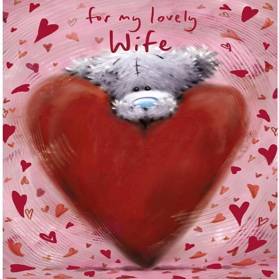 image 1 of Me To You Bear Lovely Wife Softly Drawn Valentine's Day Card
