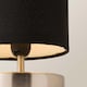 image 5 of ValueLights Francis Brushed Chrome Touch Table Lamps Black Shades | Silver | Black