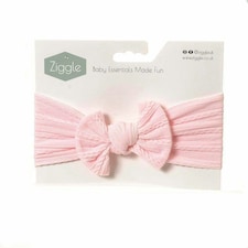 Ziggle Baby Top Bow Turban Headband - Heavenly Pink Pink
