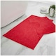 image 1 of VELVETIO Shiny Sparkling Bath Set Anti Slip Pedestal Mat Bathroom Rugs Red | Deep Red