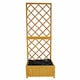 image 1 of Wooden Garden Planter Lattice Large Patio Climbing Plant Box Raise Bed Flowerpot