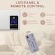 image 4 of HOMCOM Electric Heater, 2000W Wall Mounted Ceramic Space Heater with Remote Control, 2 Modes, Timer, Oscillation, Overheat Protection for Home, White