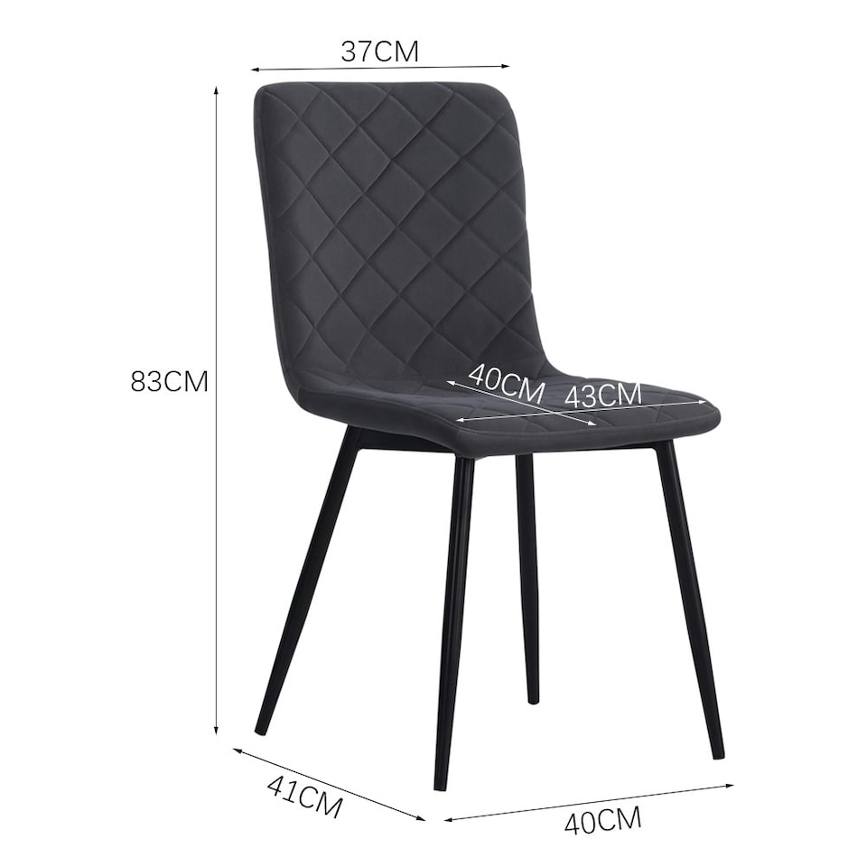 image 1 of Living and Home Set of 4 Modern Urban Style Armless Dining Chairs