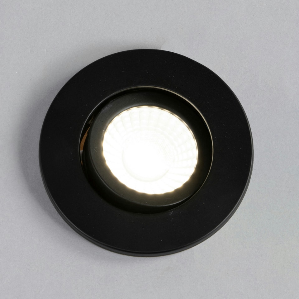 image 1 of BHS Cal LED Fire Rated IP65 Recessed Spotlight | Black | Satin Black | 1