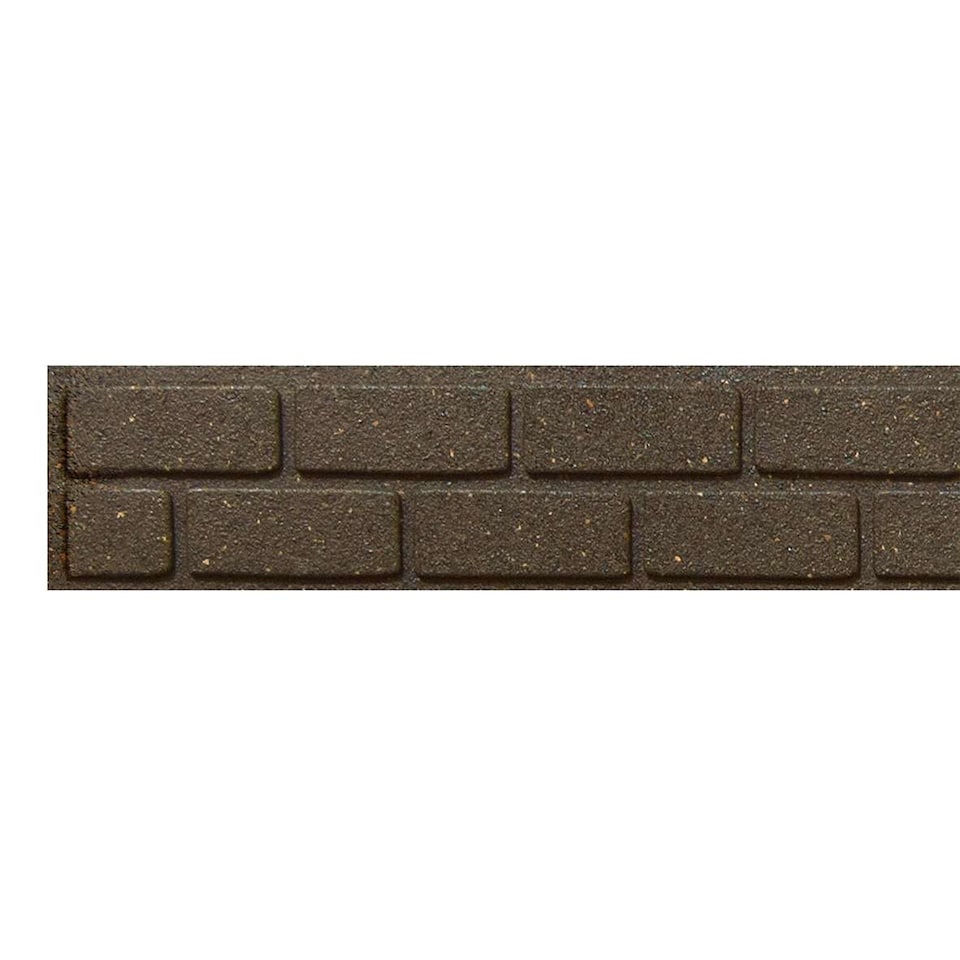 image 1 of Recycled Rubber Garden Lawn Edging Ultra Curve Bricks - Brown - Pack of 8