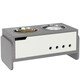 image 1 of PawHut Height Adjustable Dog Feeding Storage w/ 2 Stainless Steel Bowls Grey