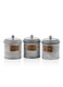 image 1 of Stone Collection Coffee, Tea, And Sugar Canister Set - 17 cm (H) x 13 cm (Dia)
