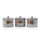 image 1 of Stone Collection Coffee, Tea, And Sugar Canister Set - 17 cm (H) x 13 cm (Dia)