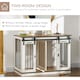 image 4 of PawHut Dog Crate Furniture for Large Dogs, Double Dog Cage for Small Dogs, White