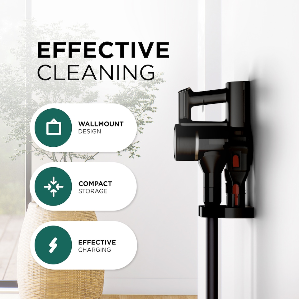 image 1 of DMD PowerPulse 3X Cordless Vacuum – 550W, 45Kpa, 50 Min Runtime, 3 Modes, Self-Standing, Wall Mount, for Floor, Carpet & Pet Hair