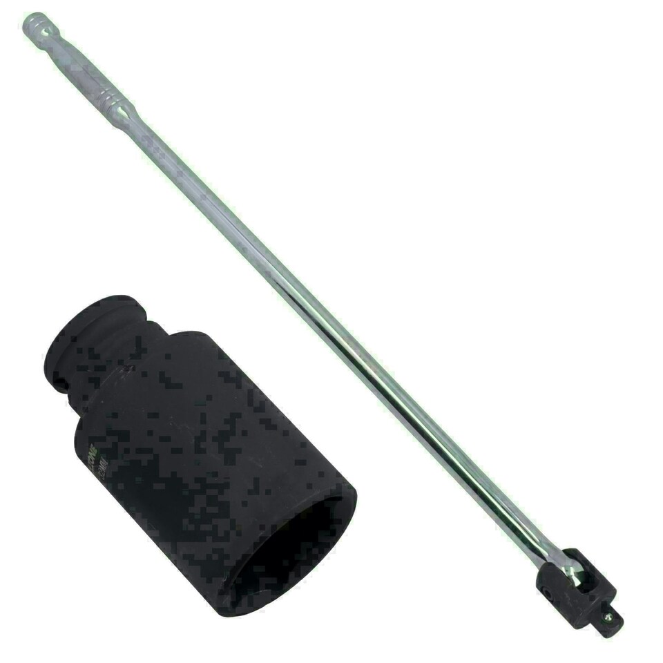 image 1 of 1/2" Drive 24" Breaker Power Knuckle Bar with 32mm Metric Deep Impact Socket