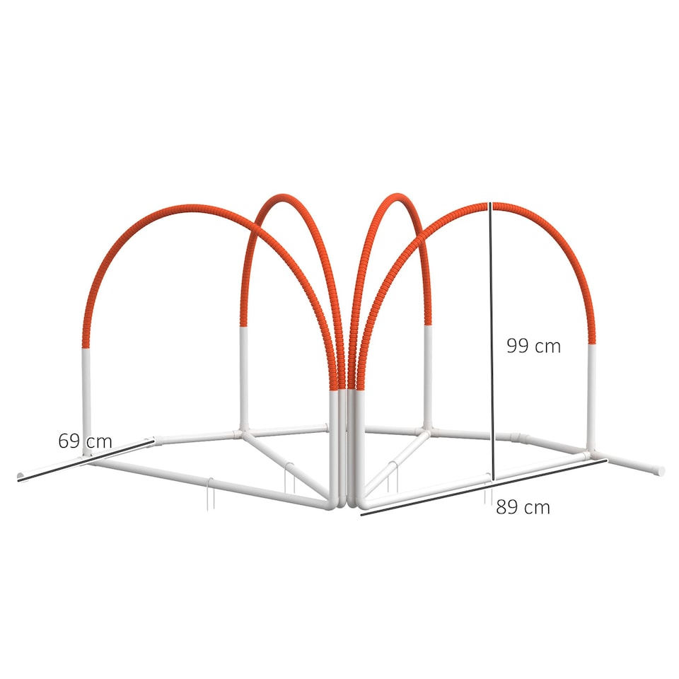 image 1 of PawHut Dog Agility Equipment Set with 4 PCS Weave Pole, Orange