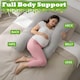 image 4 of Nicola Spring Pregnancy Pillow with Storage Bag - 52 inch | Grey | Grey | One Size