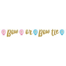 Creative Party Balloons Gender Reveal Banner - Pink/Blue/Gold - One Size