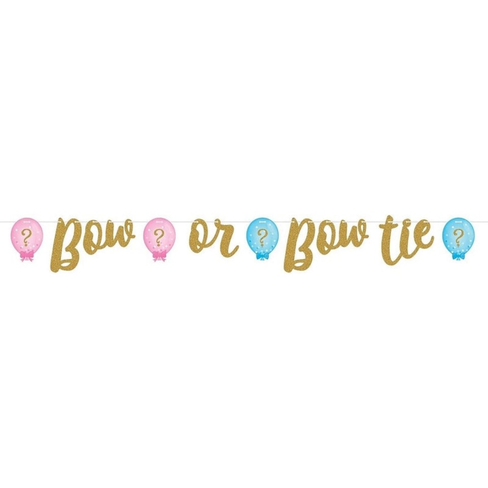 Creative Party Balloons Gender Reveal Banner - Pink/Blue/Gold - One Size