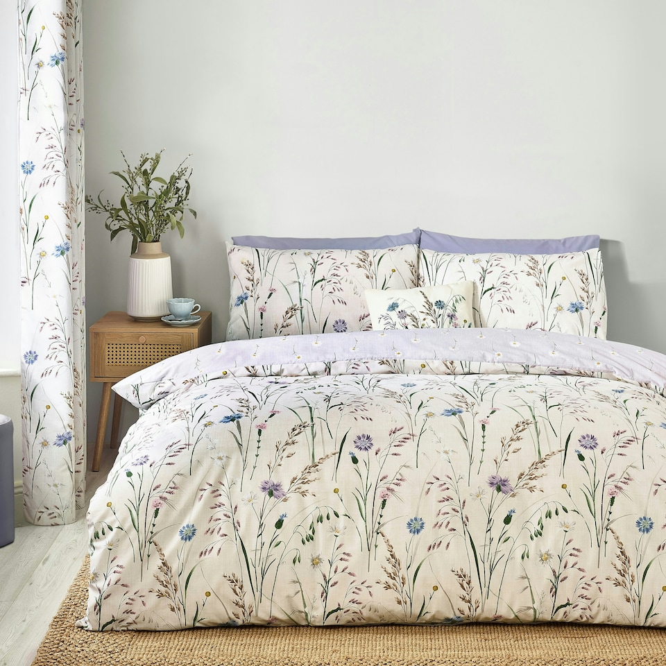 image 1 of Grasmere Floral Reversible Duvet Cover Set | Purple | Lilac