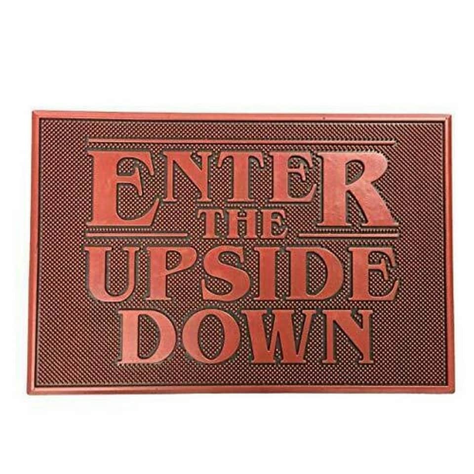 image 1 of Stranger Things Enter The Upside Down Rubber Door Mat - Red - One Size