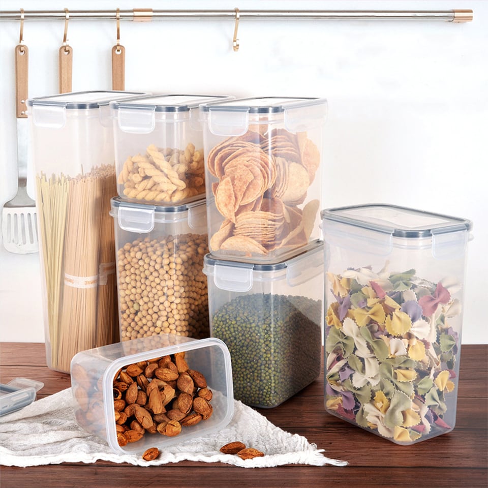 image 1 of Living and Home 8Pcs Food Storage Containers Box with Lids | Clear