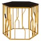 image 2 of Interiors By Premier Contemporary Hexagonal Side Table, Sturdy Metal Side Table For Livingroom, Hexagonal Design Bedside Table Gold