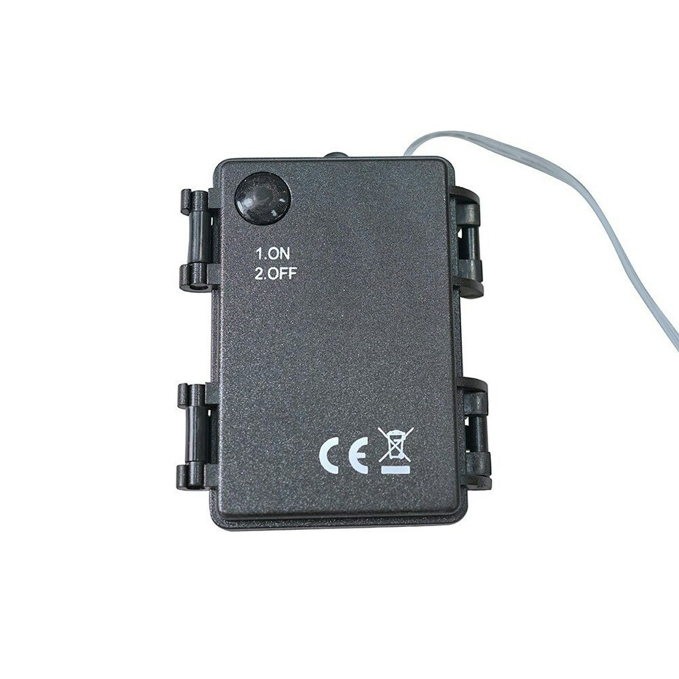 image 1 of ValueLights Integrated LED Battery Operated Black Outdoor Garden Star Light Warm White