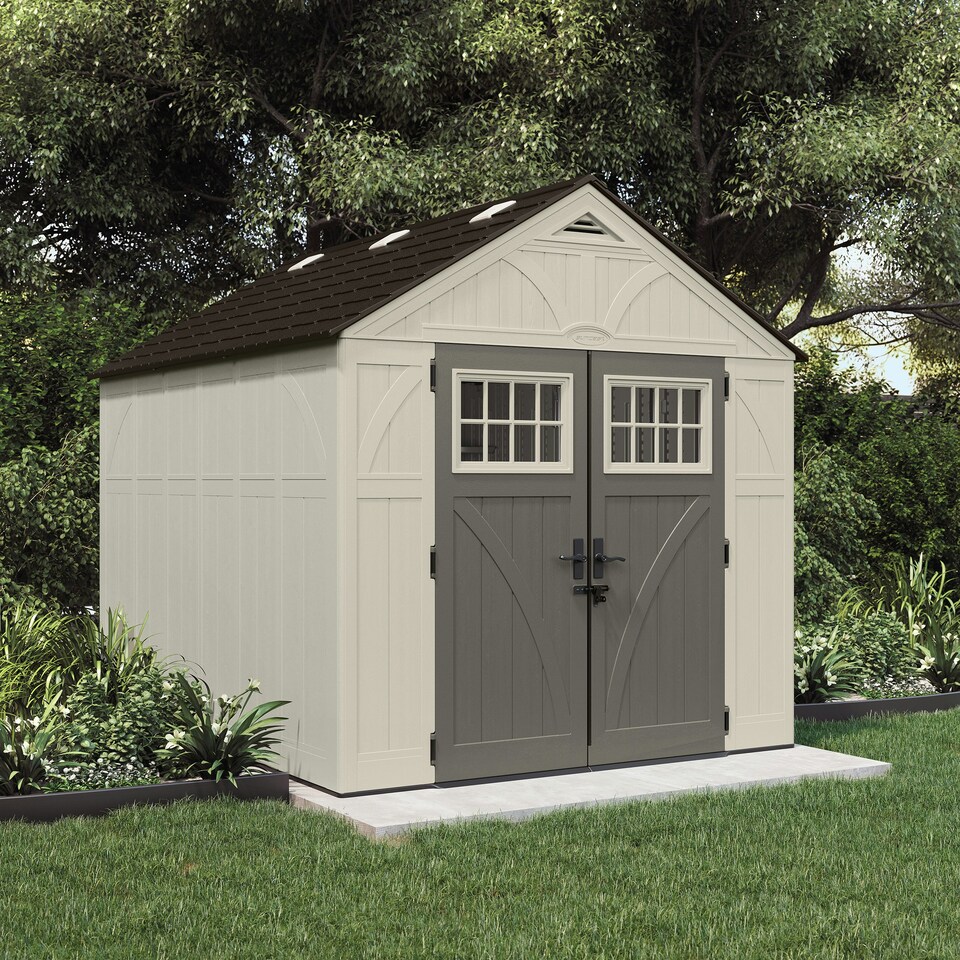 image 1 of Suncast Tremont Shed 8x10 Cream