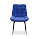 image 3 of Set of 8 Nova Modern Velvet Dining Chair Padded Seat Metal Legs (Blue) | Blue | Blue | One Size