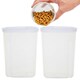 image 2 of 2 x 3L Airtight Kitchen Cereal Storage Containers For Dry Food, Pasta & Rice With Lids Clear