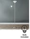 image 4 of ValueLights Mozz Brushed Chrome Mother & Child Floor Lamp & Bulbs | Silver