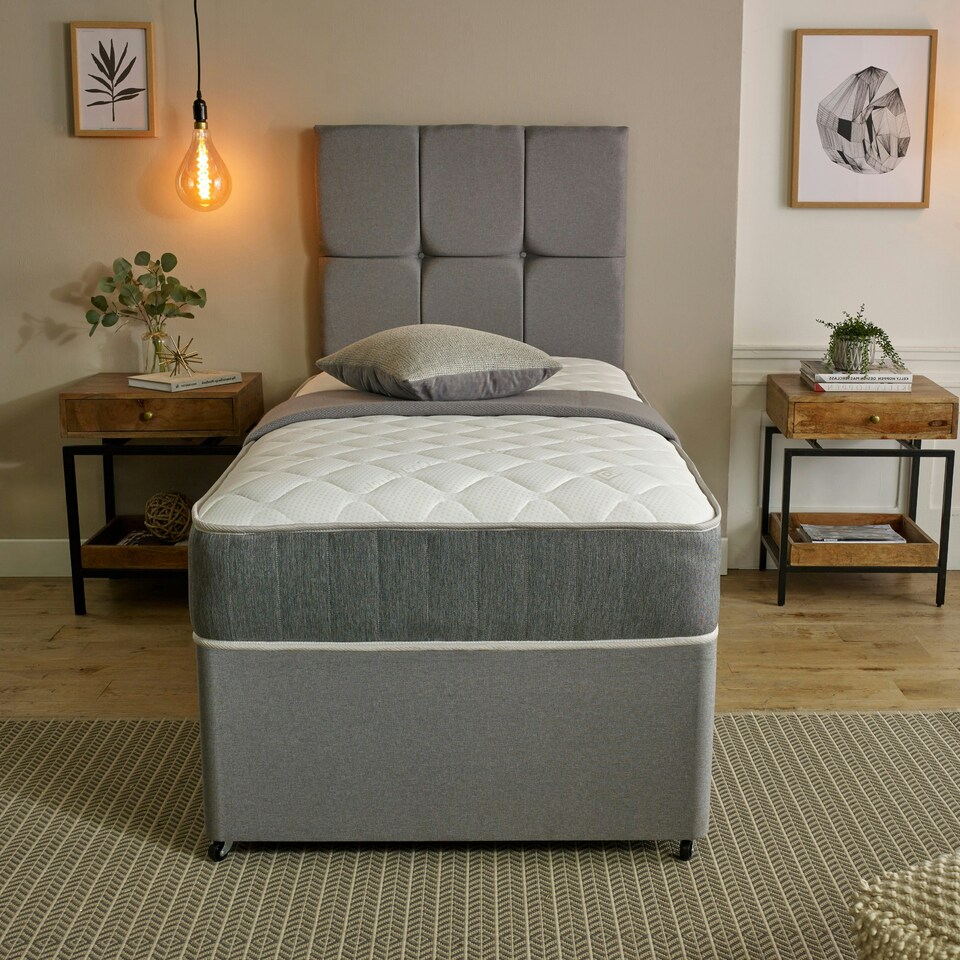 image 1 of Castle Hybrid Mattress - 20cm Deep, Soft-Touch Quilted Sleep Surface | White | Small Double