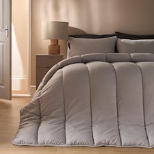 OHS Plain 10.5 TOG Coverless Duvet with Pillowcase Bedding Set