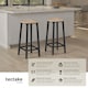 image 2 of 2 Bar stools Corby | Brown | industrial wood light, oak Sonoma | 32 x 32 x 66 cm | 2