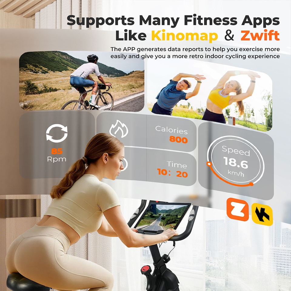 image 1 of Centra Magnetic Exercise Bike Indoor Cardio Spinning Training Fitness