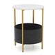 image 7 of COSTWAY Round End Table Small Space 2-Tier Side Table White