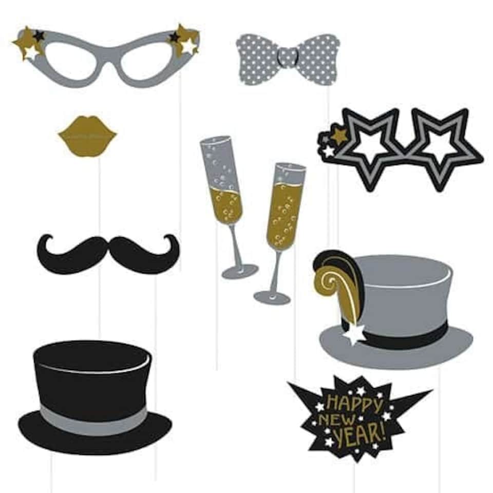 Happy New Year Photo Prop - Pack of 10