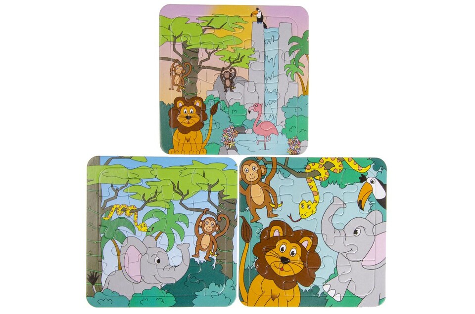 image 1 of Pack of 12 Wild Animal Mini Puzzle Games