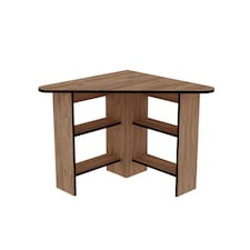 Corner Computer Desk with Shelves | Orange | Atlantic Pine & Black | 1