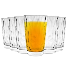 Bormioli Rocco Diamond Highball Glasses - 470ml - Clear - Pack of 6