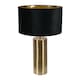image 1 of ValueLights Lexy Antique Brass Dimmable Table Lamp Black Velvet Gold Shade and Bulb