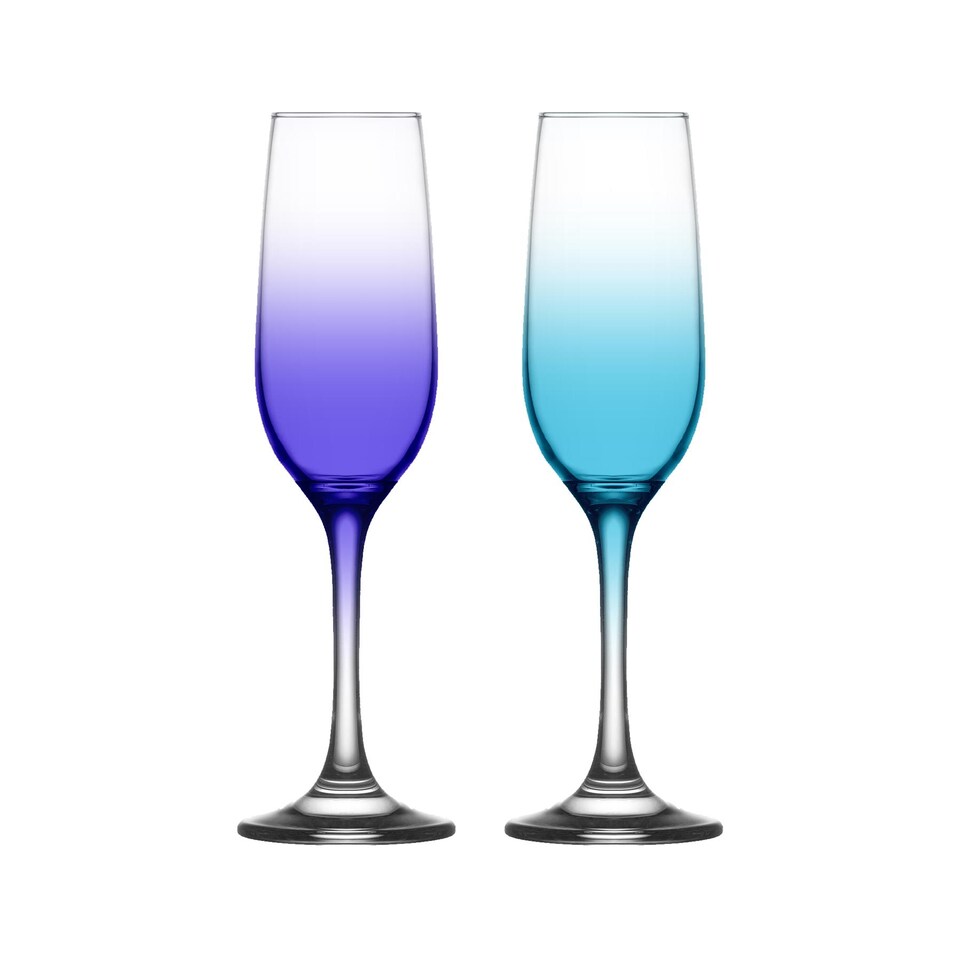 image 1 of LAV Fame Glass Champagne Flutes - 215ml - Full Colour - Pack of 6