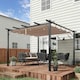 image 1 of Outsunny 3x3(m) Pergola Gazebo Sun Shade Shelter Aluminium Garden Canopy, Brown