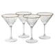 image 1 of Timeless Martini Glass With Gold Rim Sets Queensway Tall Party Drinks Glassware | Clear | Clear | Set of 4