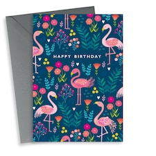Pretty Flamingo Birthday Card For Her