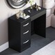 image 6 of Vida Designs Hulio 3 Drawer Dressing Table High Gloss Vanity Makeup Desk, Black