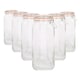image 1 of Argon Tableware Square Glass Jars with Clip-Top Lids - 2L - Pack of 6
