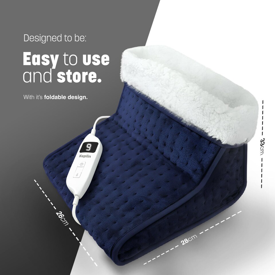 image 1 of Keplin Electric Foot Warmer with Adjustable Heat Settings and Timer