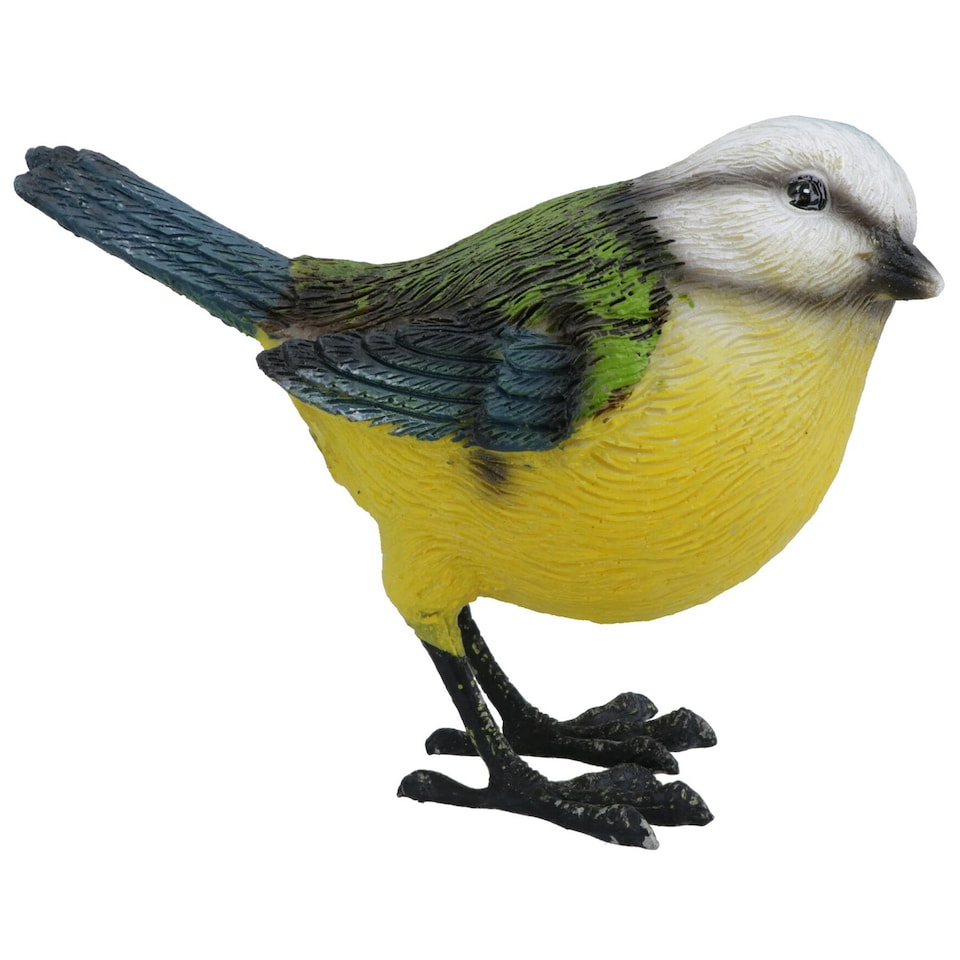 image 1 of Blue Tit Garden Sculpture Ornament Statue Resin Decoration Animal Bird